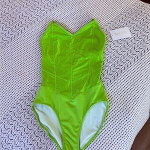 Jo+Jax Neon Green One-Piece Leotard